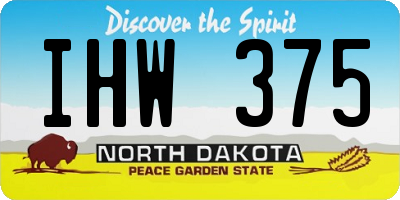 ND license plate IHW375