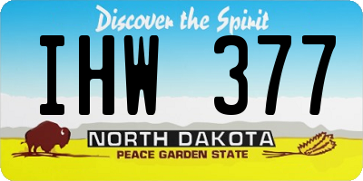 ND license plate IHW377