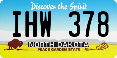 ND license plate IHW378