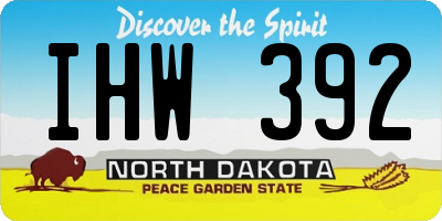 ND license plate IHW392