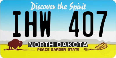 ND license plate IHW407