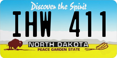 ND license plate IHW411