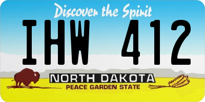 ND license plate IHW412