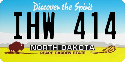 ND license plate IHW414