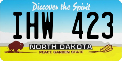 ND license plate IHW423