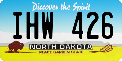 ND license plate IHW426