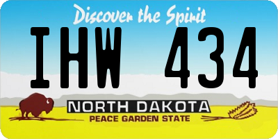 ND license plate IHW434