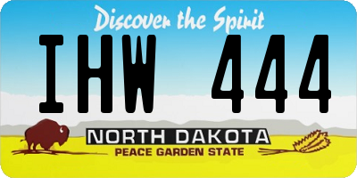ND license plate IHW444