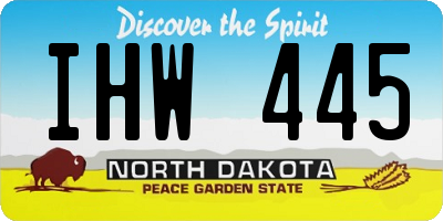 ND license plate IHW445