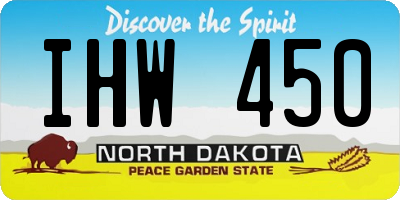 ND license plate IHW450
