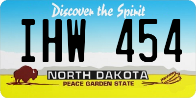 ND license plate IHW454