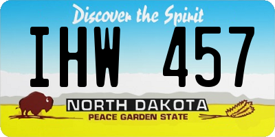 ND license plate IHW457