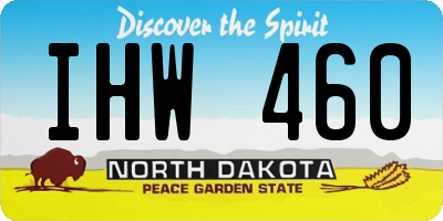 ND license plate IHW460