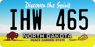 ND license plate IHW465