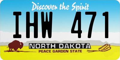 ND license plate IHW471