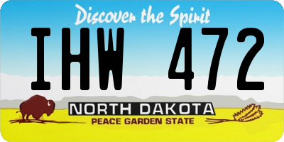 ND license plate IHW472