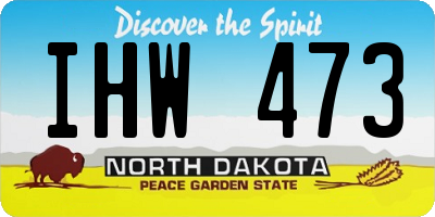ND license plate IHW473