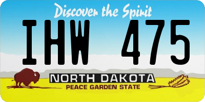 ND license plate IHW475