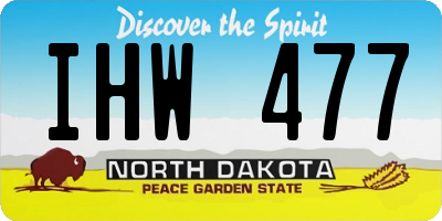 ND license plate IHW477