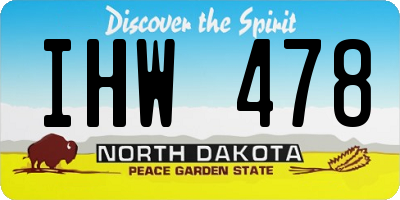 ND license plate IHW478