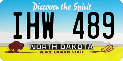 ND license plate IHW489