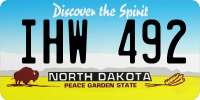 ND license plate IHW492