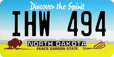 ND license plate IHW494