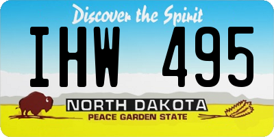 ND license plate IHW495