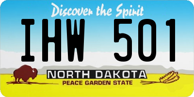 ND license plate IHW501