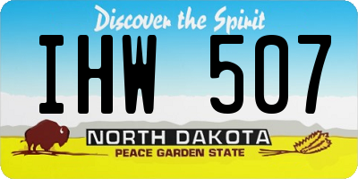 ND license plate IHW507