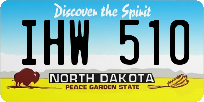 ND license plate IHW510
