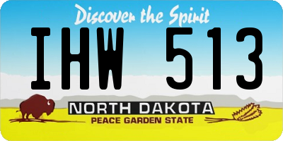 ND license plate IHW513