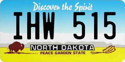 ND license plate IHW515