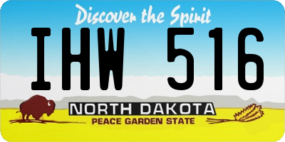 ND license plate IHW516