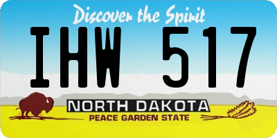 ND license plate IHW517
