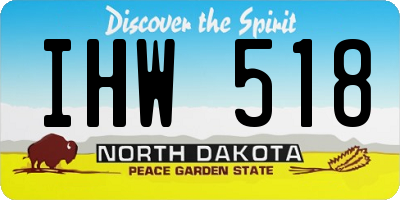 ND license plate IHW518