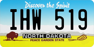 ND license plate IHW519