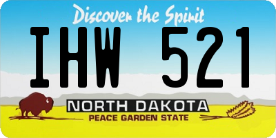 ND license plate IHW521