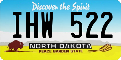 ND license plate IHW522