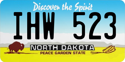 ND license plate IHW523