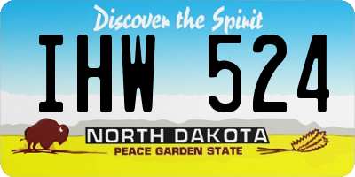 ND license plate IHW524