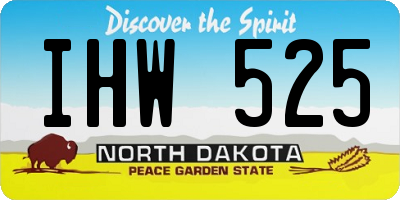 ND license plate IHW525