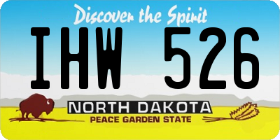 ND license plate IHW526