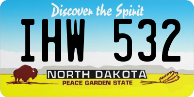 ND license plate IHW532