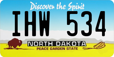 ND license plate IHW534