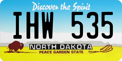 ND license plate IHW535