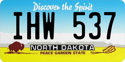 ND license plate IHW537