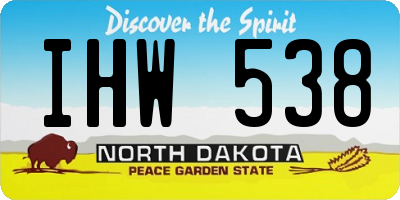 ND license plate IHW538