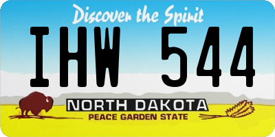 ND license plate IHW544