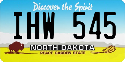 ND license plate IHW545